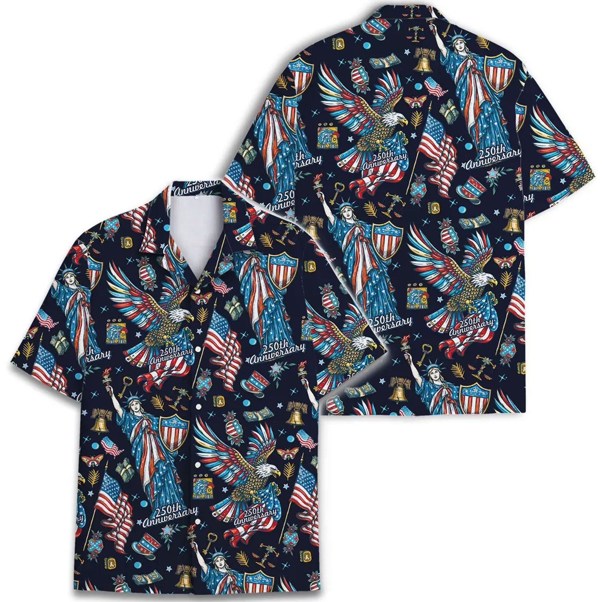 Declaration of Independence Shirt, 250th Anniversary Hawaiian Aloha Shirt
