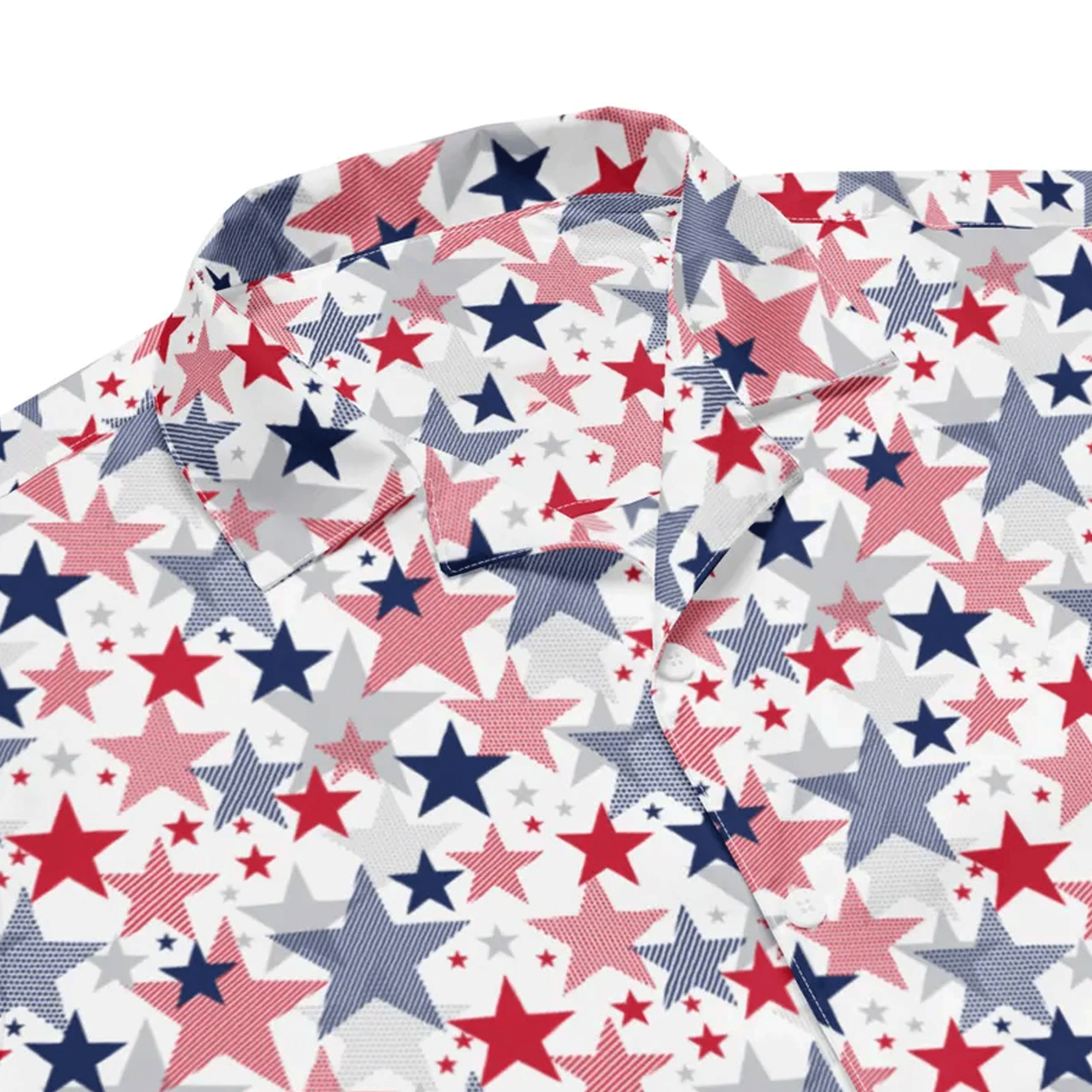 American Flag Hawaiian Shirt  Patriotic Aloha Button Down Quick Dry Unisex Beach Outfit That Stands Out