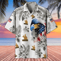 Proud Veteran Hawaiian Shirt  Patriotic Aloha Button Down Veterans Day Gift for Dad That Stands Out