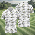 Men’s Autism Awareness Golf Polo Shirt – Stick Figure Golfer with Autism Ribbon, Puzzle Colors Performance Polo