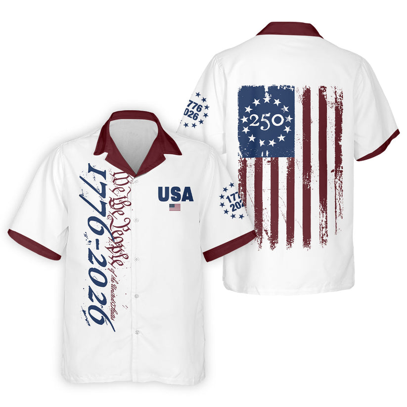USA 250th Anniversary Polo Shirt, 4th of July Polo, Independence Day Patriotic Apparel